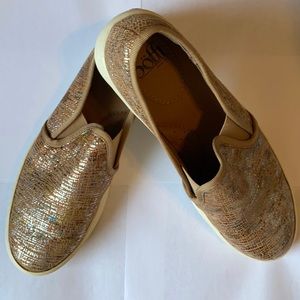 Gold and Tan sneakers